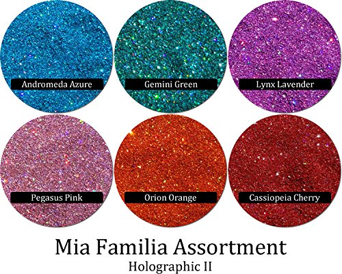 Glitter My World! Mia Familia Glitter Assortment: Holographic II (6 colors)