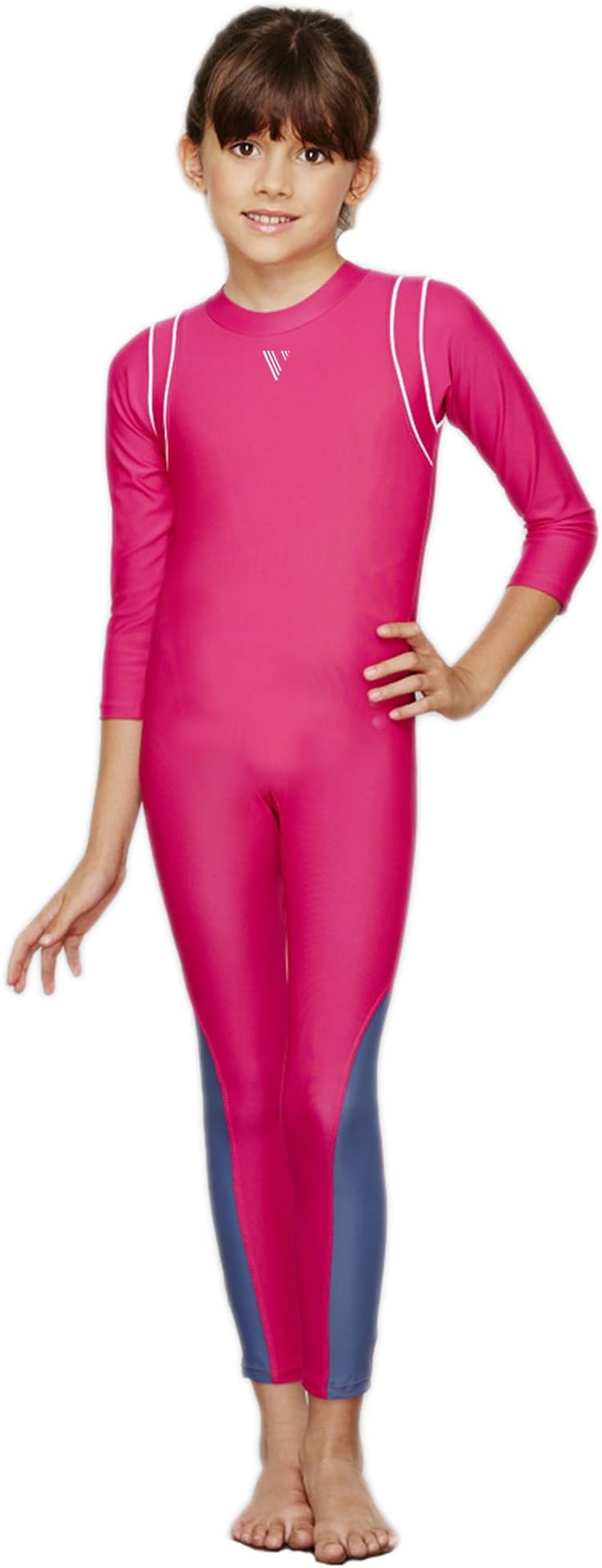 Girls Swim wear Bodysuit - Full Sleeves - Full Length with YKK Zip - 0H