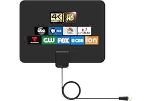 FOWOD Indoor TV Antenna - TV Antenna for Smart TV Long Range Reception Support 4K 1080p Fire Stick All Televisions…
