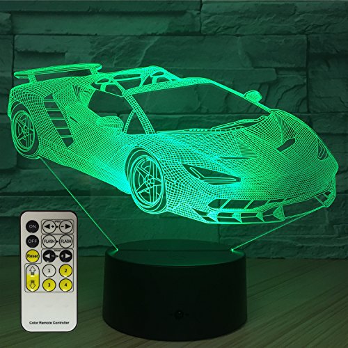 FlyonSea Car Night Light,Kids Night Light with Touch and Remote Control 7 Colors Lamp Holiday and Birthday Gifts Ideas for Children