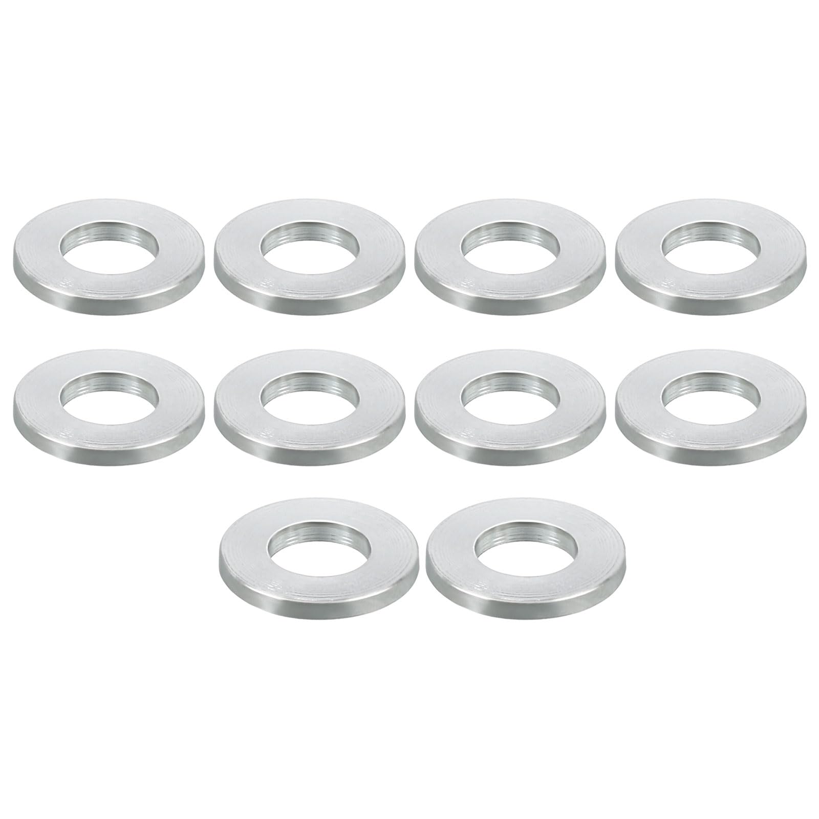 PATIKIL M6 Aluminum Spacers, 10 Pcs Metal Spacer Aluminum 6.2mm ID x 12mm OD x 1.5mm L Aluminum Spacer Screw Standoff Round for 1/4" or M6 Screw Bolts