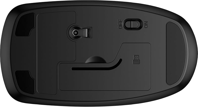 230 Slim Mouse Wireless, Connessione con Dongle USB-A a 2,4 GHz, Multi-dispositivo, Fino a 1600 dpi, Autonomia fino a 18 mesi, Sensore ottico, 3 Pulsanti, Windows 10, 11 e macOS, Nero