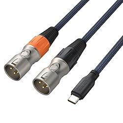 HUALEU USB C to Dual XLR Male Audio Cable,USB C to