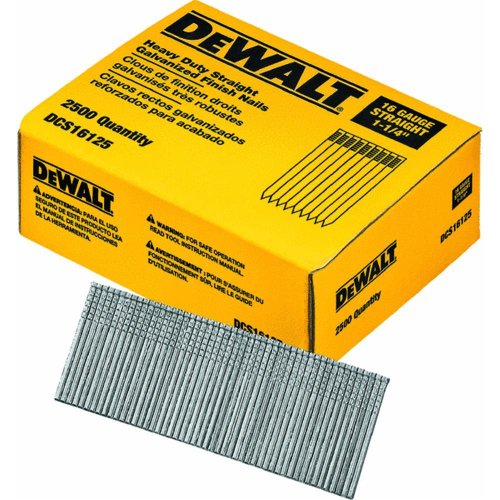 DEWALT Finish Nails, 11/4Inch, 16GA, 2500Pack (DCS16125) (packaging