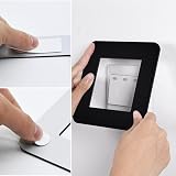 JJWNMLL 4 Pcs Light Switch Cover Plates Black 3.38 Inch Surround view 4