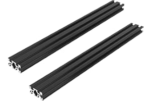 VICHSAMWY 2040 V Aluminum Extrusion, 2PCS 700mm 2040 V Slot European Standard Anodized Black Aluminum Profile Extrusion Linear Rail for 3D Printer and CNC Machine DIY Projects- Black