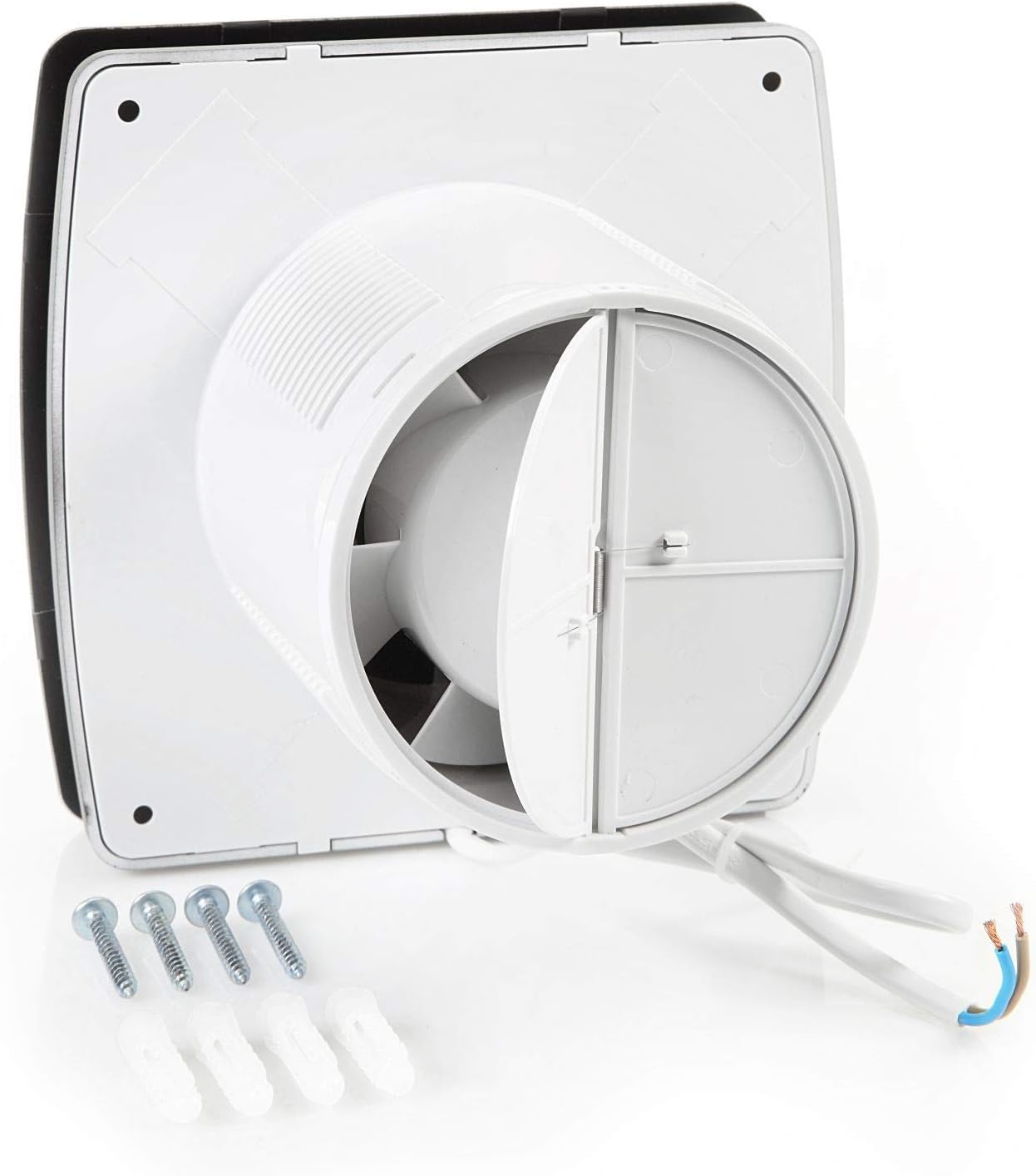 STERR Bathroom Extractor Fan LFS100-QB 100 mm with Backdraft Shutter Black - Silent Bathroom Fan - Image 4