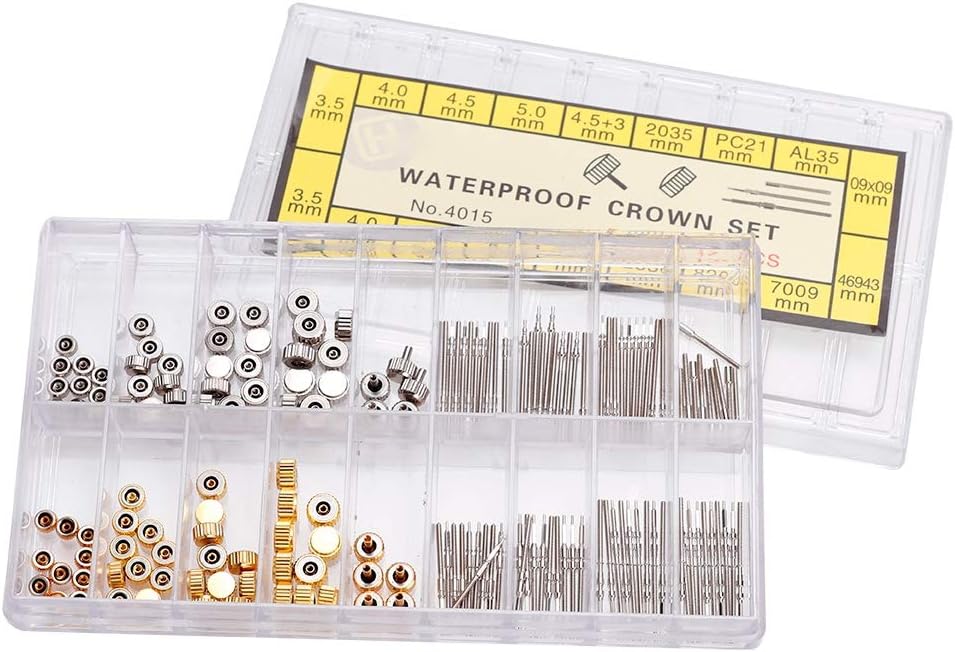Watch Crown, Stainless Steel Watch Crown Spring Bar Set Watch Repairing Tool Accessory: Home & Kitchen