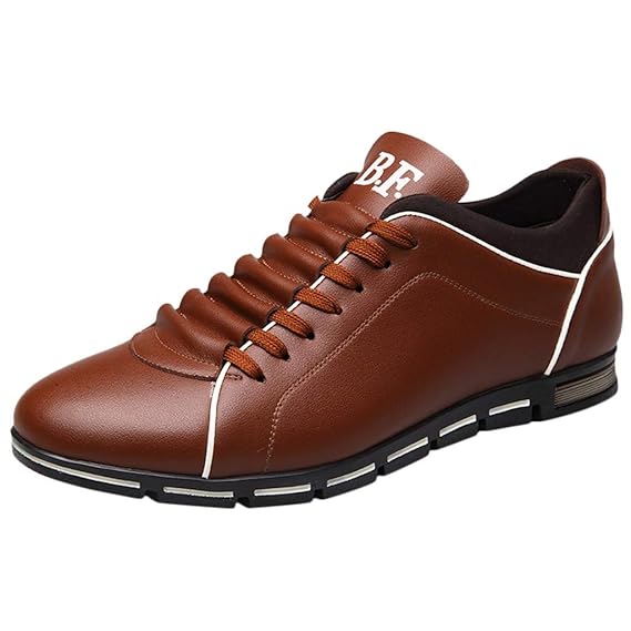 B-commerce Herrenmode arbeiten büro schuhe aus festem leder sport flache runde kappe einfachen stil casual schuheal Shoes