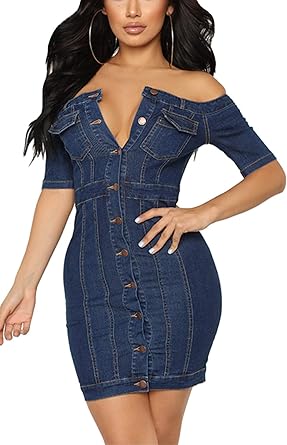 body con denim dress