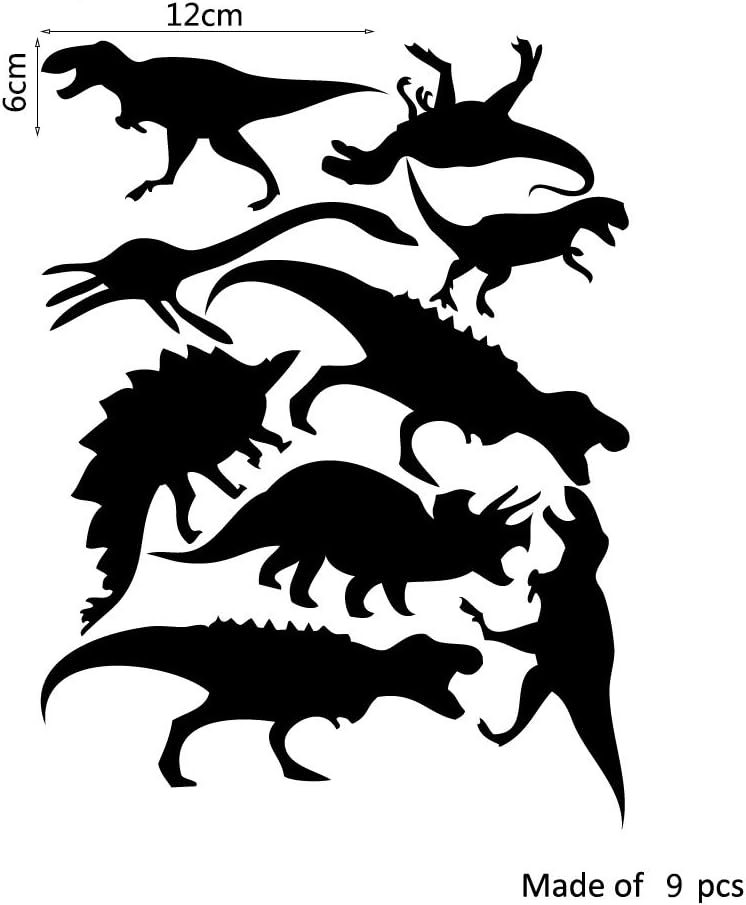 DIY Small Assorted Dinosaurs Wall Sticker Decal - Black - Image 5