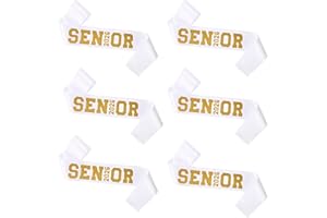 6pcs Senior 2026 Sashes, Durable Class of 2026 Senior Cheer Satin Sashes White Sign Practical Graduation Celebrations Party S