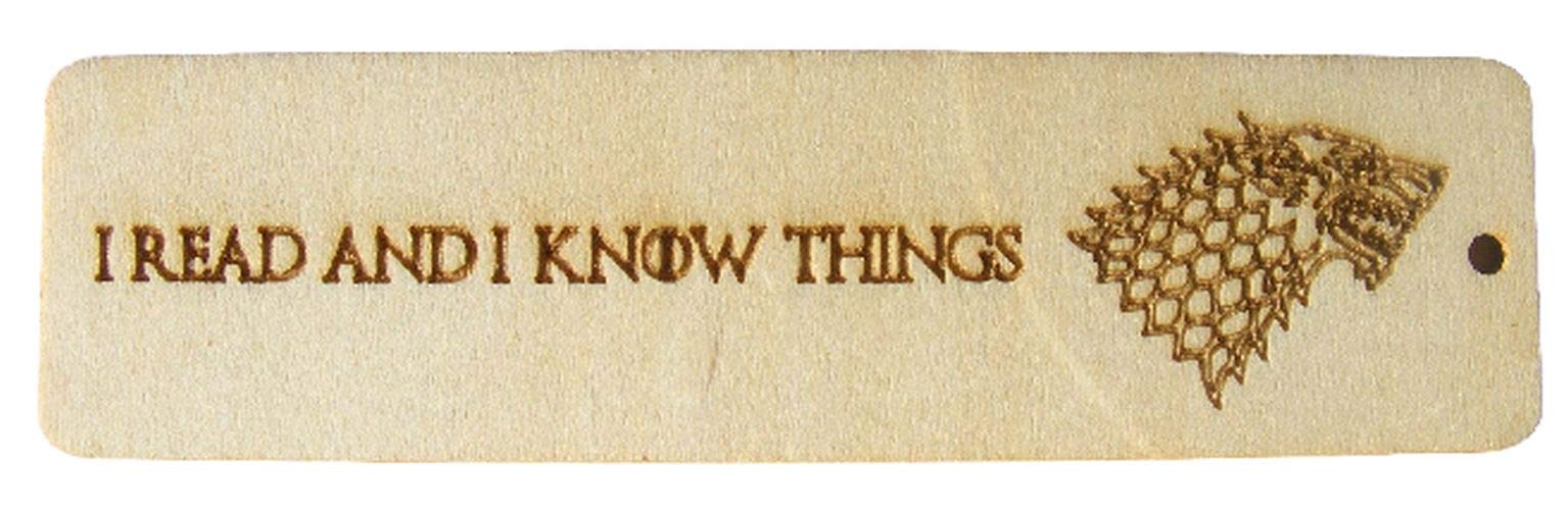 Bookmark Game of Thrones Wooden Dire Wolf Stark Winter Present Gift Wood Book Mark by FASTCRAFT