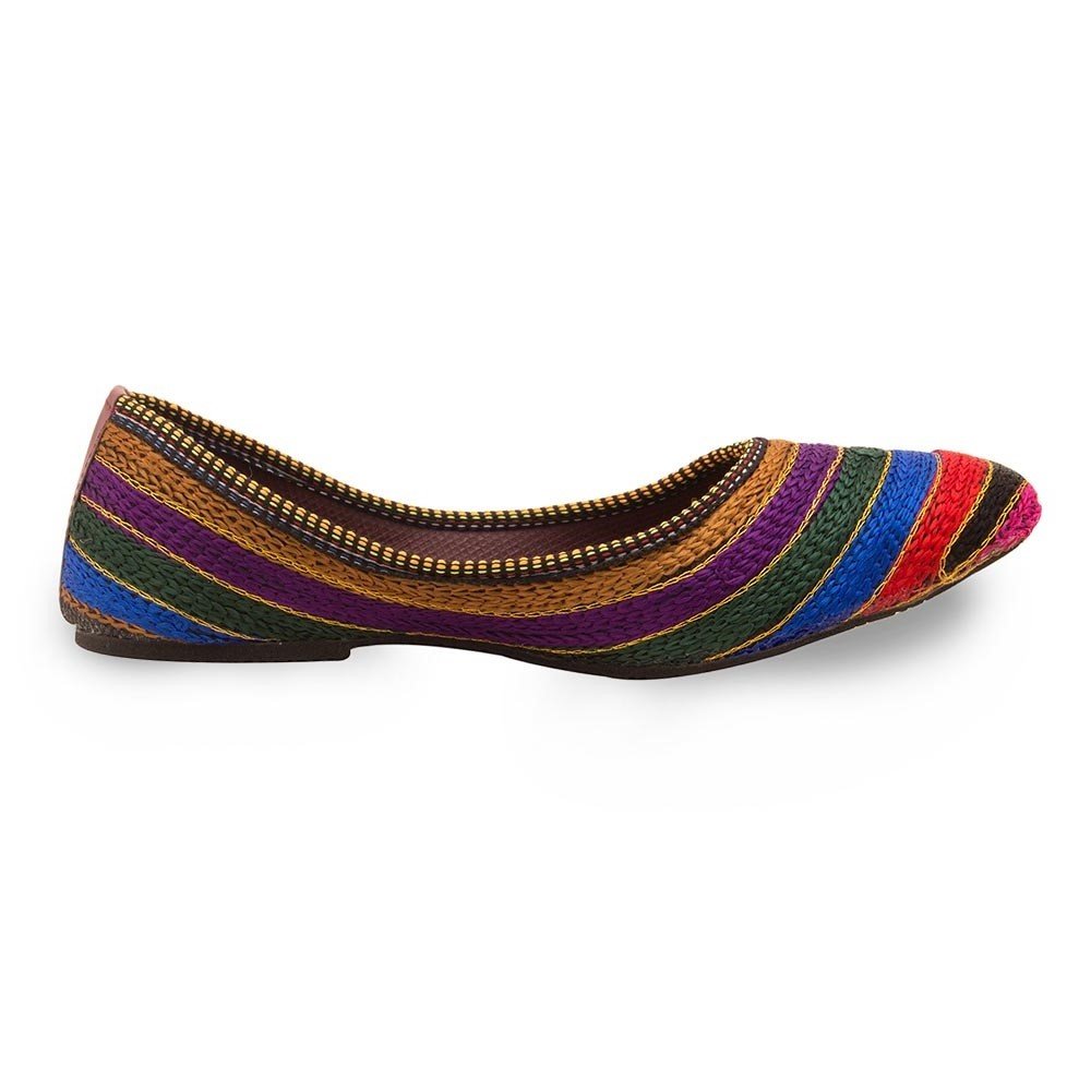 kalakarindia women parti wear wmo306 synthetic mojaris