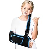 Kids Arm Sling Shoulder Immobilizer, Adjustable Rotator Cuff Support Brace, Fit Left or Right, Breathable Mesh Medical Slings for Elbow, Clavicle and Wrist Injury, Forearm Fracture, Surgery Recovery