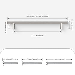 Probrico 10 Pack 192mm(7-1/2inch) Hole Centers