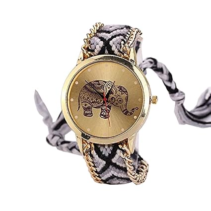 Swadesi Stuff Analogue Multicolor Dial Women's Watch -Elephant Watch_Black