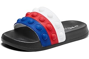 Eashi Slides For Kids,Boys Girls Sandals, Toddler Arch Support Slippers For House Shower Beach Non-Slip