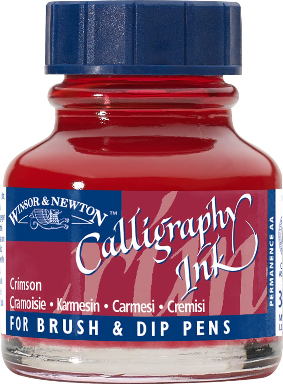 Winsor & Newton Calligraphy Ink Bottle, 30 ml - Crimson , 1111203