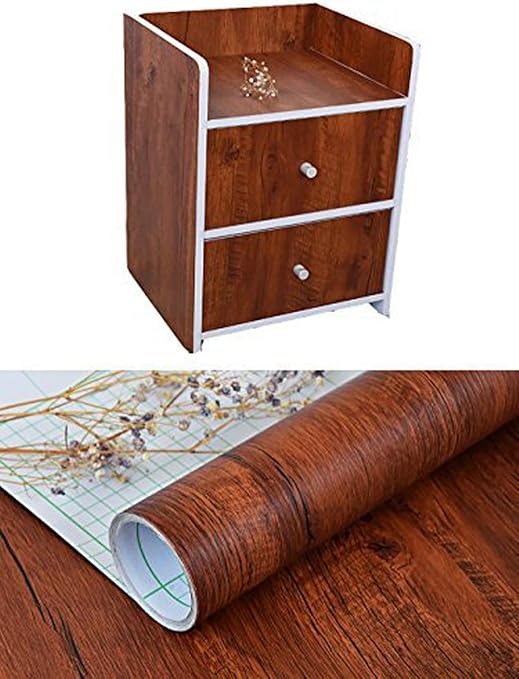 Amazon Com Faux Wood Grain Contact Paper Shelf Drawer Liner For
