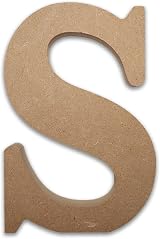 Habercrafts Large Wooden MDF Letter S 13cm High Capital Letter view 2