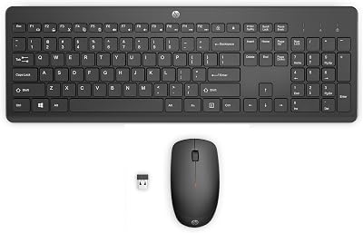 HP 230 Wireless Keyboard and Mouse Combo 2.4 GHz USB Receiver 1600 DPI Black