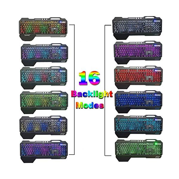 LexonElec-Gaming-Keyboard-and-Mouse-Sets-K618-Wired-RGB-LED-Backlit-104-Keys-Hand-rest-Usb-Gamer-Keyboard-Metal-2400DPI-Optical-6-Buttons-PC-Game-Mouse-Mousepad-For-Laptop-Computer Wired Gaming Keyboard and Mouse Sets RGB LED Backlit Metal Plate 104 Keys Hand rest Usb Gamer Light Up Keyboard 2400DPI…