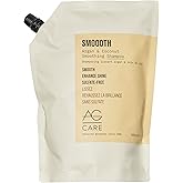 AG Care Smoooth Argan and Coconut Smoothing Shampoo, Enhance Shine and Smoothness, Sulfate-Free Shampoo, 33.8 Fl Oz