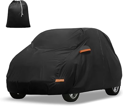 X AUTOHAUX Protective Car Cover for Smart Fortwo 2007-2019 Waterproof Windproof