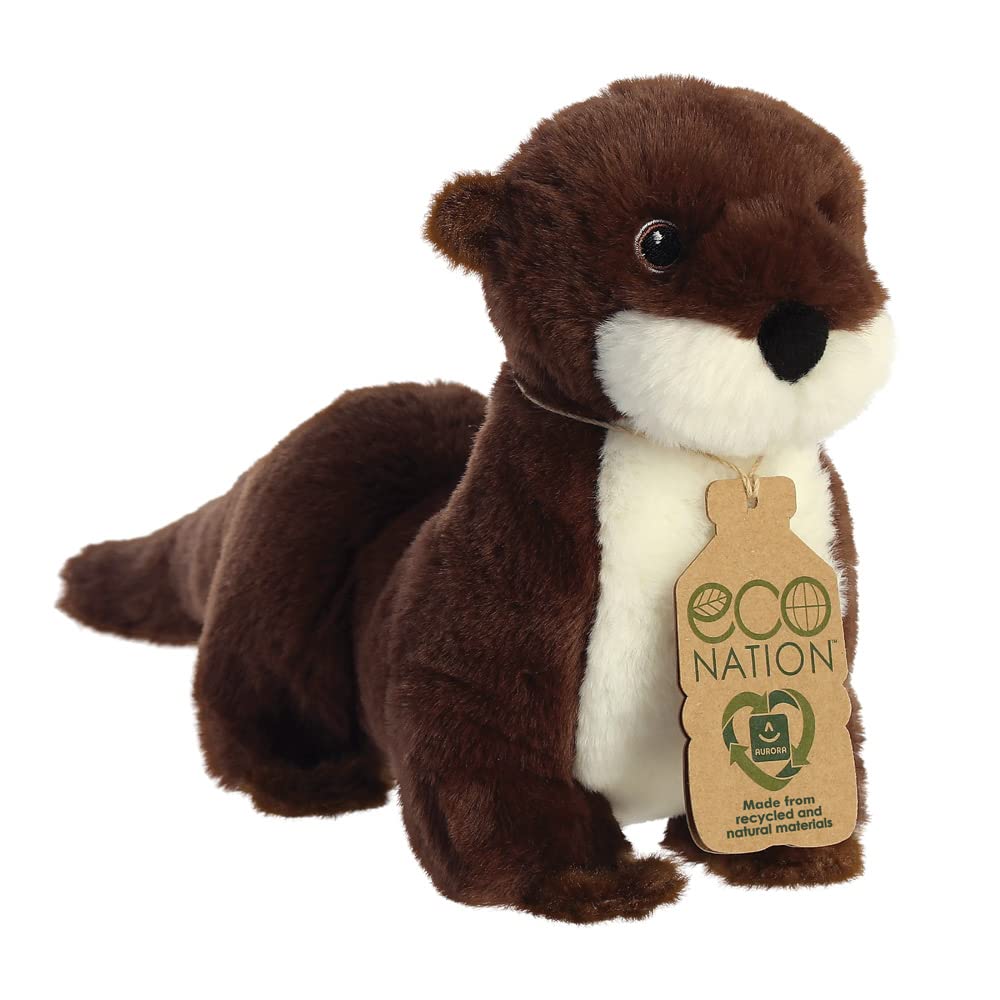 Aurora, 35016, Eco Nation River Otter, 13.5In, Recycled Soft Toy, Brown