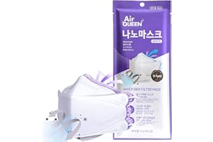 AIRQUEEN 3-Layer Nano-Filter Face Mask for Adults, 20 Pack White, Lightweight and Breathable Face Mask with Soft and Elastic Ear Loop, Reusable Face Mask