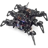 Adeept RaspClaws Hexapod Spider Robot Kit Compatible with Raspberry Pi 5/4B/3B/3B+(Board Not Included), STEAM Crawling Robot, OpenCV Target Tracking, Video Transmission, RPi Robot with PDF Manual