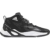 adidas Exhibit A Mid Shoe - Unisex Basketball Core Black/Silver Metallic/Team Dark Grey