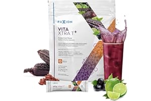 PETSEEKER Fast Acting Energizing Tea by Fuxion Vita Xtra T-Mix All Natural Herbs&Fruits for Natural Energy (Purple Corn, 28 Sachets)