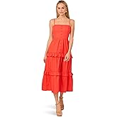 Adrianna Papell Women's Solid Tiered Midi Dress