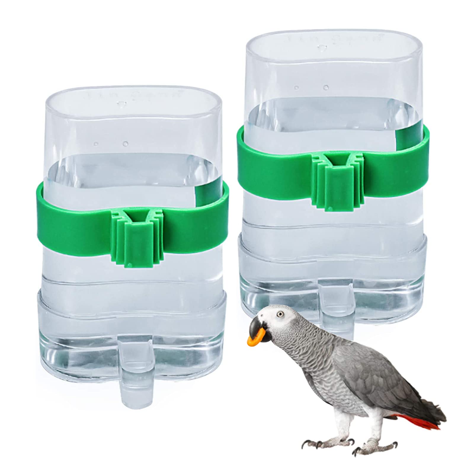 2 Pcs Bird Cage Water Dispenser,Cage Water Dispenser Bird,Feeder Water Dispenser Automatic,Automatic Bird Feeder,Bird Water Feeder,Bird Water Dispenser,for Small Animals,Parrot,Canaries,Cockatiels