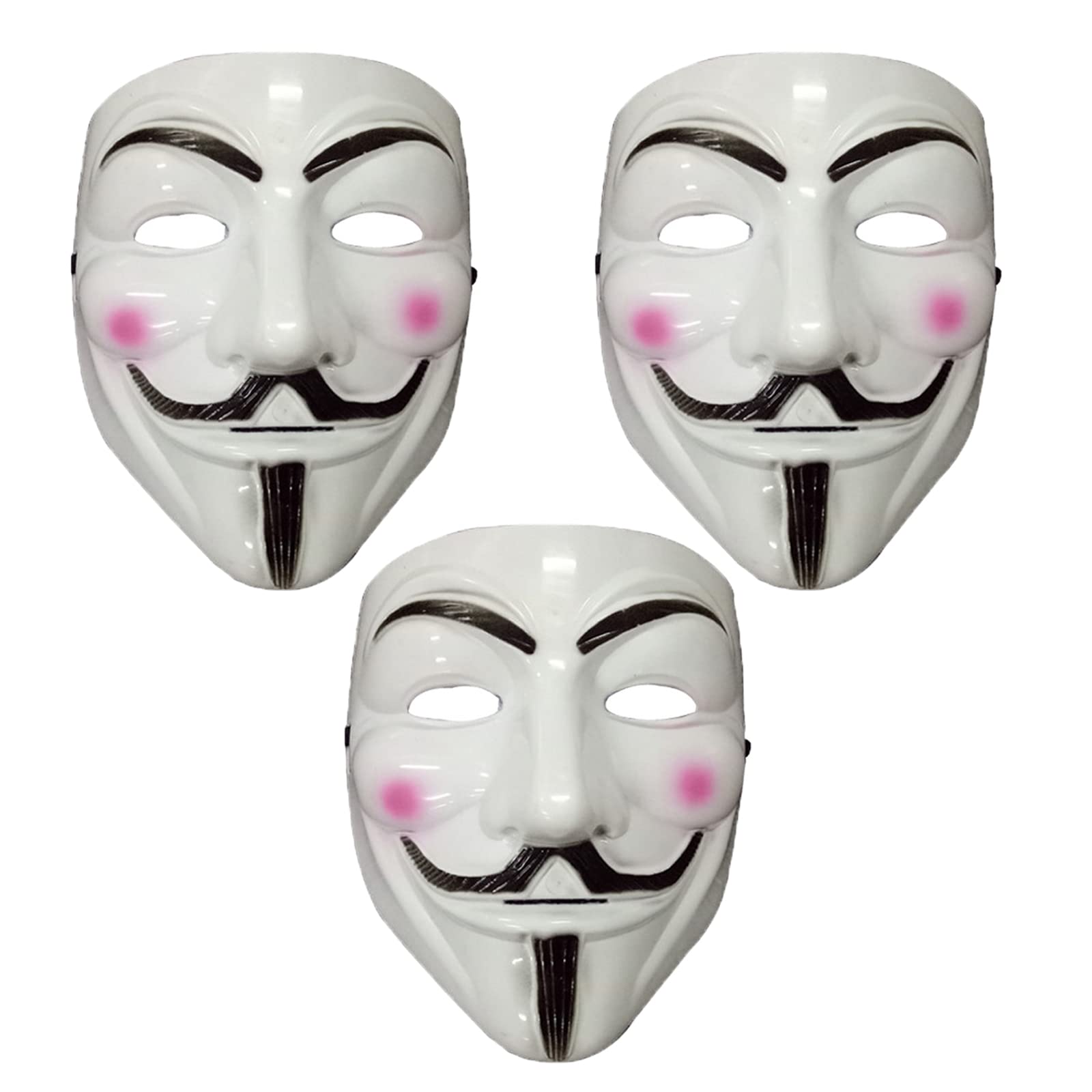 NIWWIN V For Vendetta Masks,Bonfire Night,Guy Fawkes Night Props Decoration,Halloween Cosplay Costume, Face Cover Props For Festival Rave Party (01)