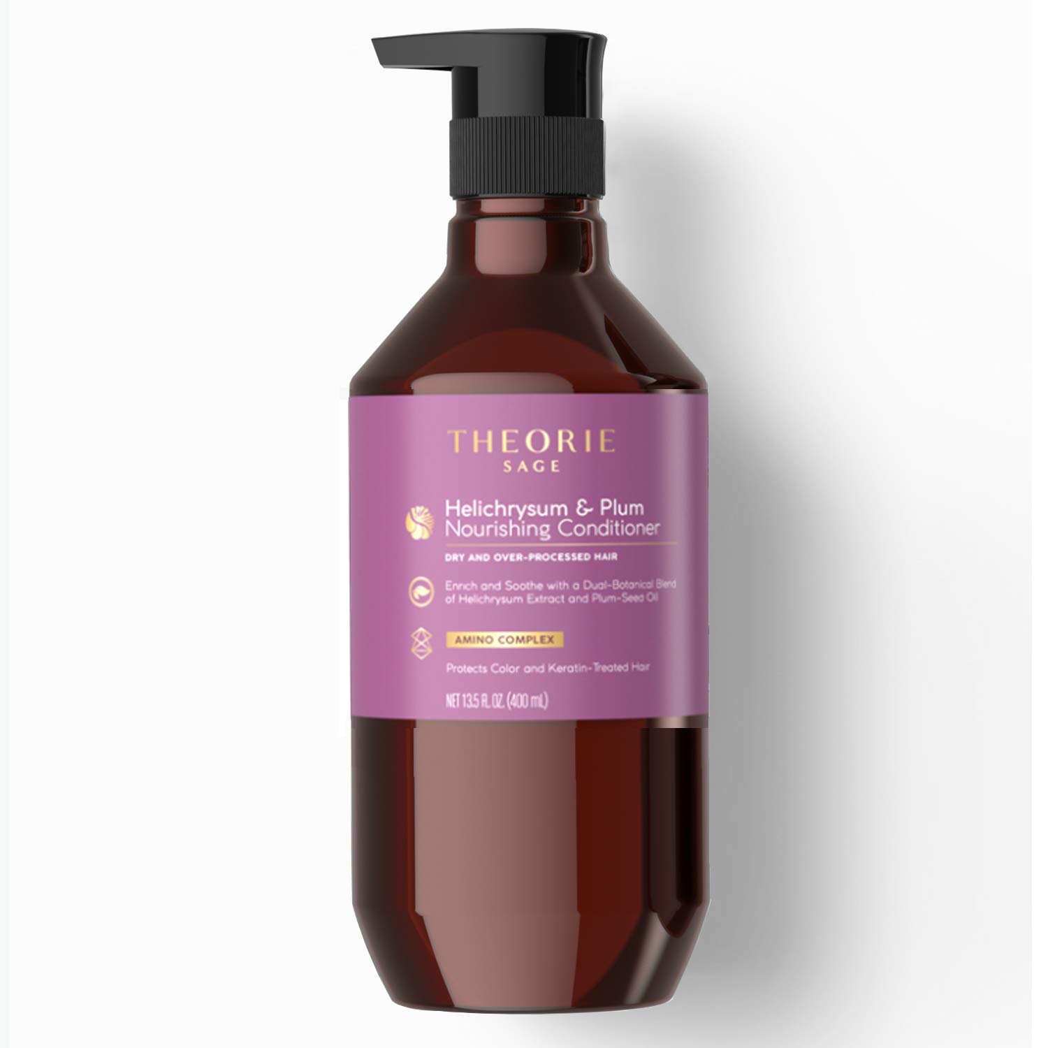 Theorie: Sage - Helichrysum & Plum - Nourishing Conditioner - For Dry & Over-Processed Hair - Protects Color & Keratin Treated Hair, 800ml (Label Design May Vary)