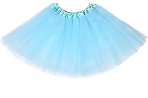 Fepdiu Girls Tutu Skirt 3 Layers Tulle Toddler Ballet Skirts Girls Tulle Tutu Dance Fit Most 3-10 yrs for Dance Party Costume