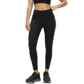 MCEDAR Compression Leggings No Front Seam for Women 25" with Pocket High Waisted Tummy Control Yoga Pants