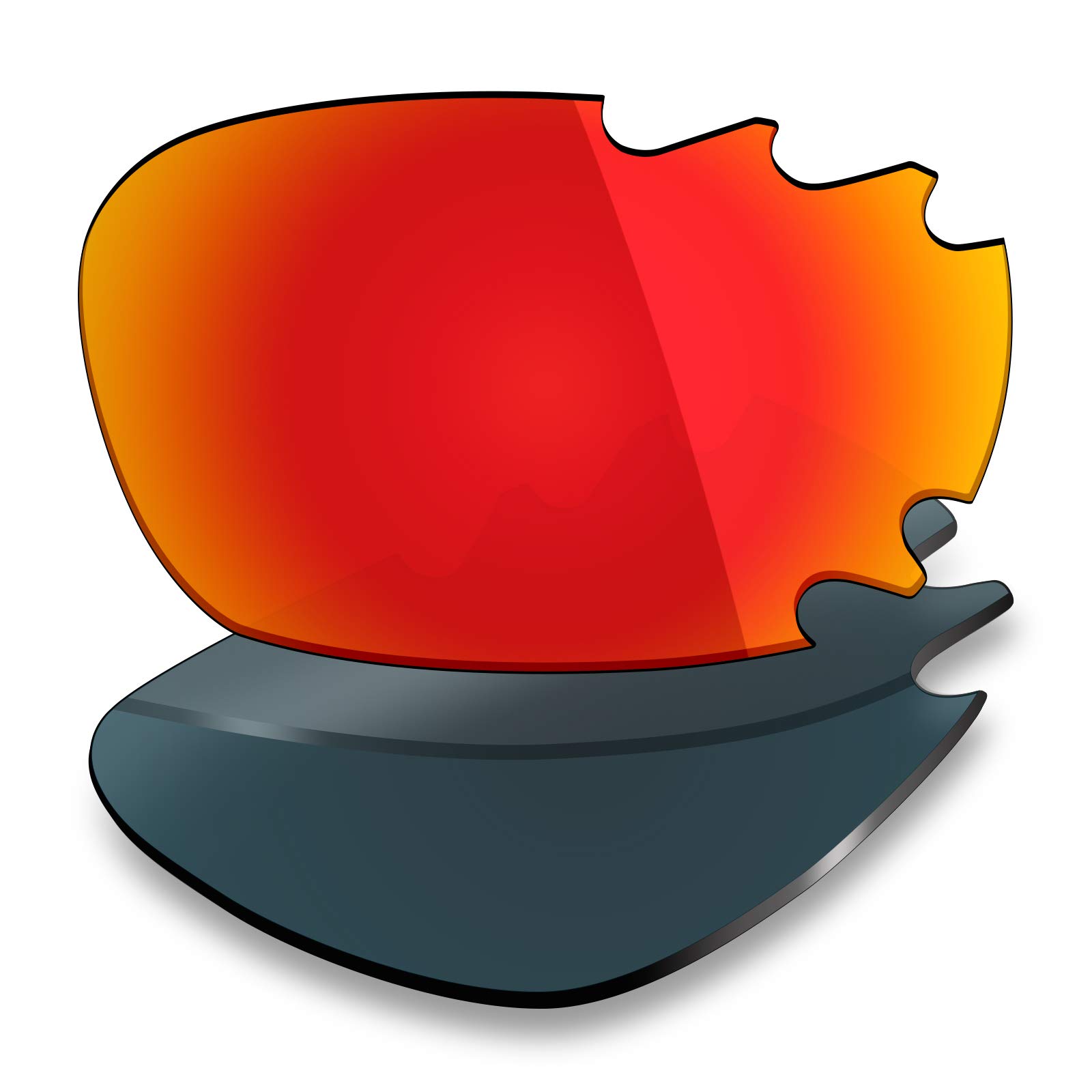 Mryok Polarized Replacement Lenses for Oakley Jawbone Vented - Fire Red