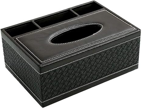 Amazon Co Jp Samdvm ティッシュケース リモコンラック Puレザー テ ティッシュボックス 卓上収納ケース 小物入れ 織ブラック Diy 工具 ガーデン