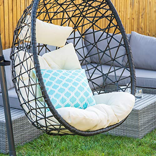 Larisa Hängesessel mit Gestell | Hängekorb in Boho-Stil | Hängestuhl für Garten Balkon Terrasse oder Zimmer… – Bild 6
