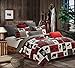 Virah Bella 3 Piece Full/Queen Cabin Quilt Bedding Set - Lodge Life - Rustic Country Reversible Patchwork Comforter Set with Decorative Pillow Shams