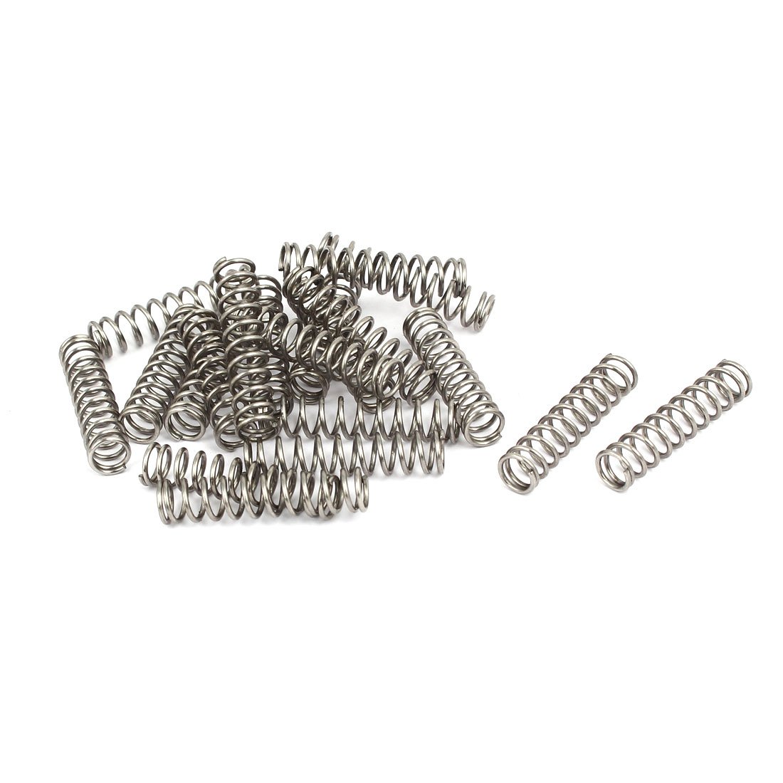 sourcingmap Compression Spring,304 Stainless Steel,8mm OD,1mm Wire Size,35mm Free Length,Silver Tone,20Pcs