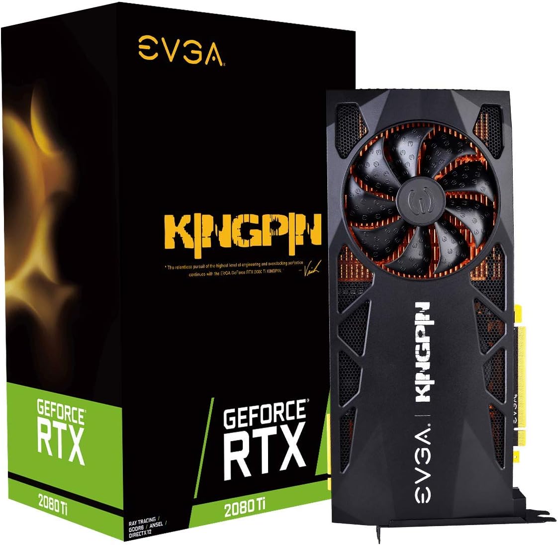 EVGA GeForce 11G-P4-2589-KR, RTX 2080 Ti K|NGP|N GAMING, 11GB GDDR6, iCX2 Technology, Hybrid Cooler, OLED Display, Metal Backplate