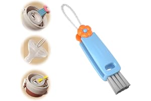 FUIYUQA 3 in 1 Cup Lid Gap Cleaning Brush, Multifunctional Bottle Brush, Cup Lid Gap Cleaner, Home Kitchen Crevice Cleaning Brush Tools (A-Blue)