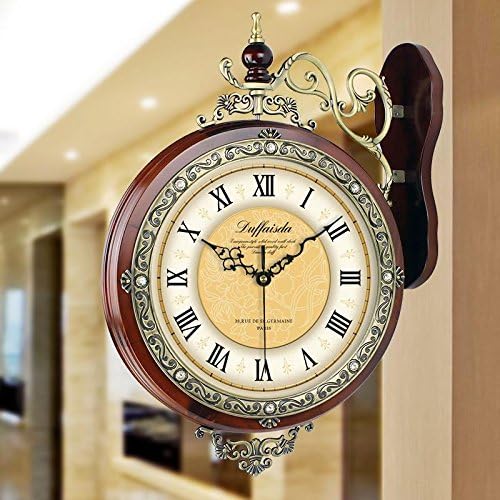 GAW Double Sided Clock ,Retro Decorative Wall Clock , A