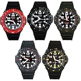 Casio Mens Classic Diver-Look Solar Powered Analog Watch w/ Bi-Directional Bezel