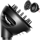 Upgraded Large Diffuser Attachment for Dyson Airwrap Styler HS01/HS05/HS08: Fast Drying for Thick Natural Curls, Frizz-Free with Deep Pins, Root Volume &amp; Bounce, Heat-Resistant Nylon Fiberglass